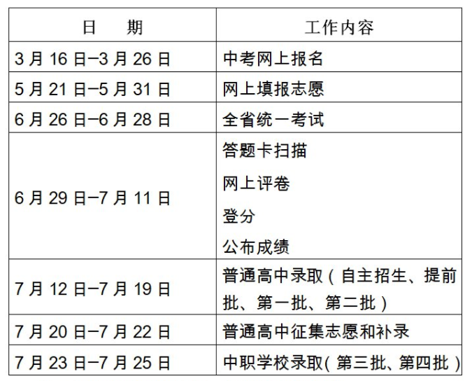 佛山中考时间2021具体时间 2021年佛山中考时间是什么时候