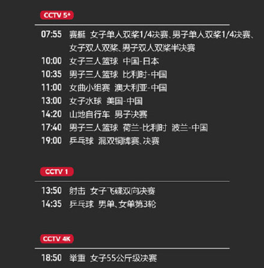 2021东京奥运会7月26日比赛详细赛程 2021东京奥运会7月26日比赛项目