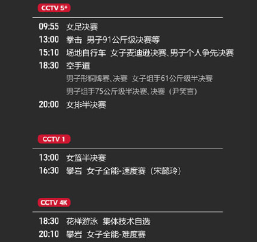 2021东京奥运会8月6日比赛详细赛程 2021东京奥运会8月6日比赛项目
